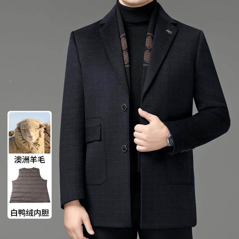 男绒士冬季羊毛双面呢大卸衣中年商务休保闲24716-WL加厚暖羽内胆,男装,毛呢大衣,淘宝优惠券,粉丝福利购,淘宝优惠卷
