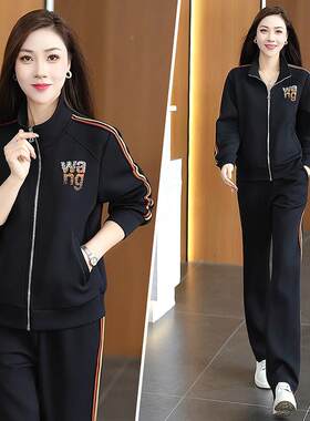 高品牌端套装女春新款洋秋衣气韩系早春卫小个子运动服966455两件
