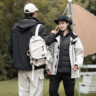 正品三合款一冲锋衣羽82058绒服女同款新冬季加厚保男暖帽连外套