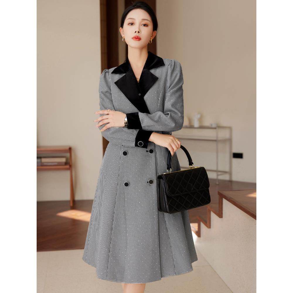 鸟格风衣外套女烫秋季新款女神高级范感钻长款AL730142收腰千西装,女装/女士精品,风衣,淘宝优惠券,粉丝福利购,淘宝优惠卷