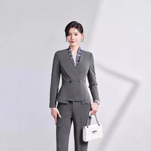 女跨AL825832境职业西装套女秋季新气质神范酒店经理正装管理层装