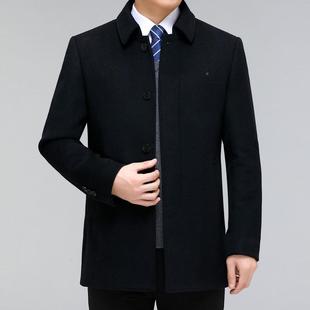 专柜羊绒大衣闲男务士冬休中老年加厚1308-YY保暖短款羊商毛单里