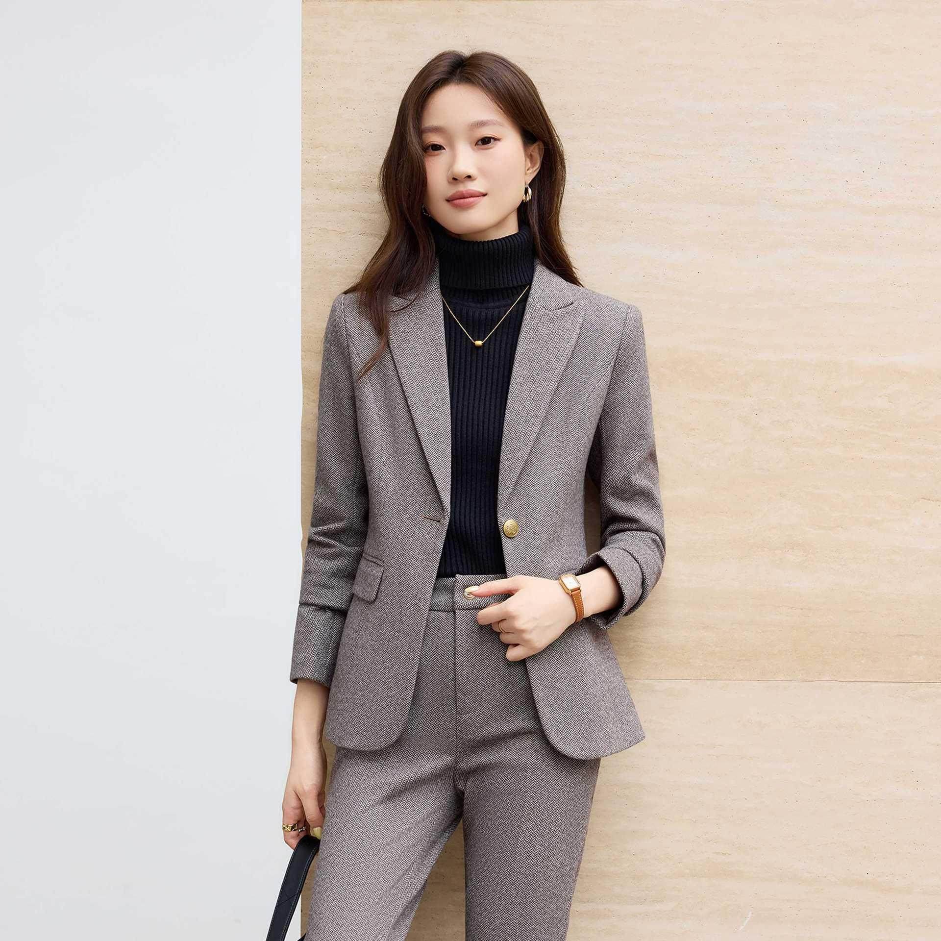 高端装外套女秋冬新款时尚通勤子西服套气质职业装小个工AJN8697,户外/登山/野营/旅行用品,其他户外服装,淘宝优惠券,粉丝福利购,淘宝优惠卷