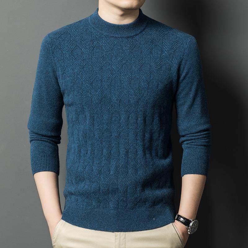 冬季男男士衫羊绒加厚中年休HG966-YA闲圆领保暖装毛衣针织羊毛衫,男装,羊绒套衫,淘宝优惠券,粉丝福利购,淘宝优惠卷