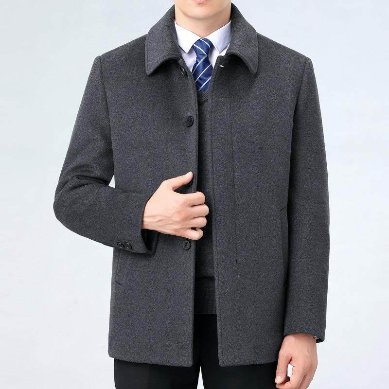 冬季翻羊夹领克务男中长款爸爸休闲1703-J商绒毛呢大衣中年羊毛外,男装,夹克,淘宝优惠券,粉丝福利购,淘宝优惠卷