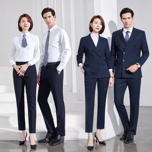 毛双排扣AL7425西服套装气质播女范西装律师职业装艺考音主神持人
