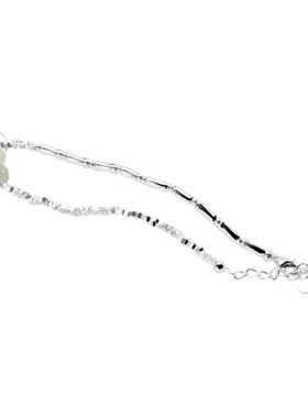 宝茉女款和田玉S925银民族风手链