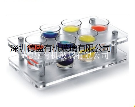 亚克力厚底子弹杯架小酒杯架子烈酒shot杯纯洋酒一口杯云吞杯收纳