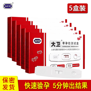 大卫验孕棒5支装早早孕试笔纸测试怀孕女精准测量卡高精度备孕