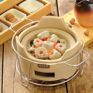 老式 打边炉 烧烤炉户外家用木炭加厚碳炉煮茶砂锅火锅陶土炭炉港式