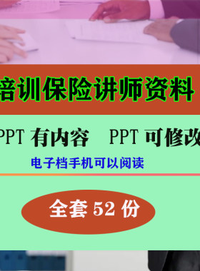 TTT培训保险讲师课件PPT资料