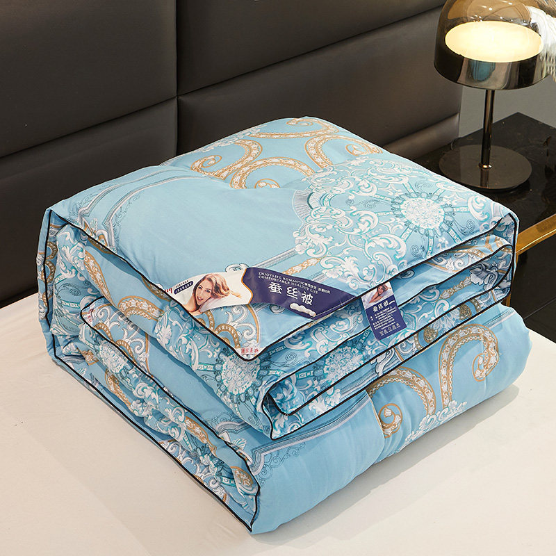 出口蚕丝被100桑蚕丝冬被子被芯加厚保暖8斤双人单人春秋被空调被