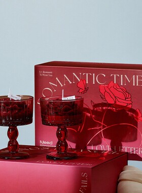 罗曼蒂克玫瑰香薰蜡烛造型蜡香薰礼盒新婚订婚结婚七夕礼物伴手