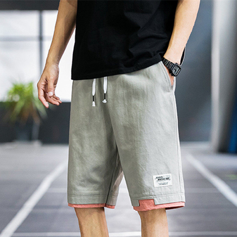 夏季五分裤男士纯色百搭大裤衩潮流休闲沙滩裤纯棉直筒中裤马裤子在类目 男装, 休闲裤中 - 来自Buy2taobao.com提供专业的淘宝代购服务