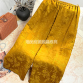 2611 百搭气质 喜上眉梢松紧腰冠乐绉直筒裤