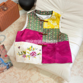 2613 国风圆形刺绣马甲叠穿氛围感背心 新中式