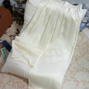 裤 904 腰围66 百搭气质 长100 霜感重锻砂洗大王缎纯色直筒裤