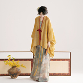 青焰 新中式 国风汉服女2025新款 芷蘅间 通勤轻汉服防晒开衫 破裙