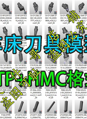 车床刀具库模型  支持UG MC HM PM SW CAD 等各种编程软件打开