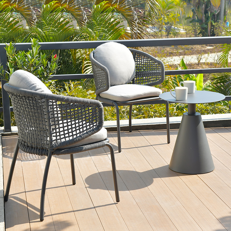 阳台休闲桌椅户外庭院花园藤椅餐厅酒店小桌椅组合简约三件套露台