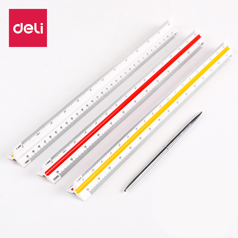 三棱大比例尺三角制图设计绘图多功能尺子建筑专业图纸测量工具高