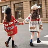 女童毛衣开衫春秋款2025新款儿童秋装洋气休闲针织外套中长款，商品下架区，千衣名品童装供应链