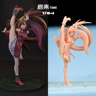 藏土缘纱梦gk白模手办罪恶装备二次元美少女高抬腿涂装模玩小人偶