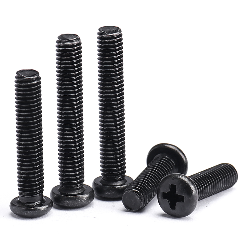 不锈钢黑色十字圆头螺钉