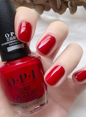 OPI正品指甲油N25 big apple red红苹果正红大红色过年免烤显白女