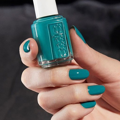 essie免烤显白指甲油孔雀蓝湖绿