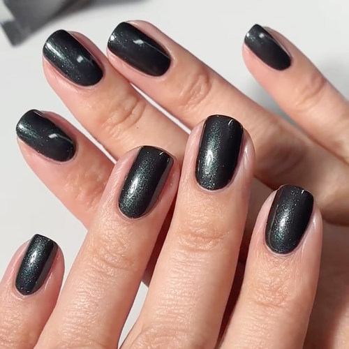ESSIE390黑钻石细闪免烤指甲油
