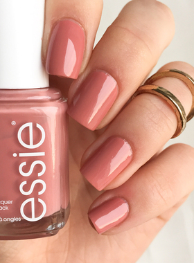 美国essie指甲油676豆沙粉Eternal Optimist裸粉色网红持久不用烤