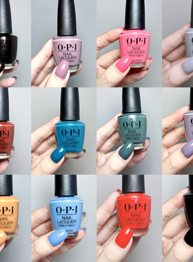 美国OPI指甲油2025秋冬新款F025焦糖咖啡克莱因蓝油画风免烤持久