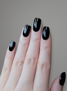 美国ESSIE指甲油56经典纯黑百搭神秘黑色艾茜玛瑙黑 免烤持久快干