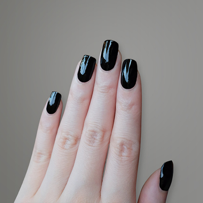 essie美国指甲油纯黑色licorice
