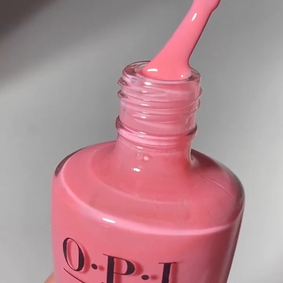 OPI免烤快干蜜桃粉指甲油