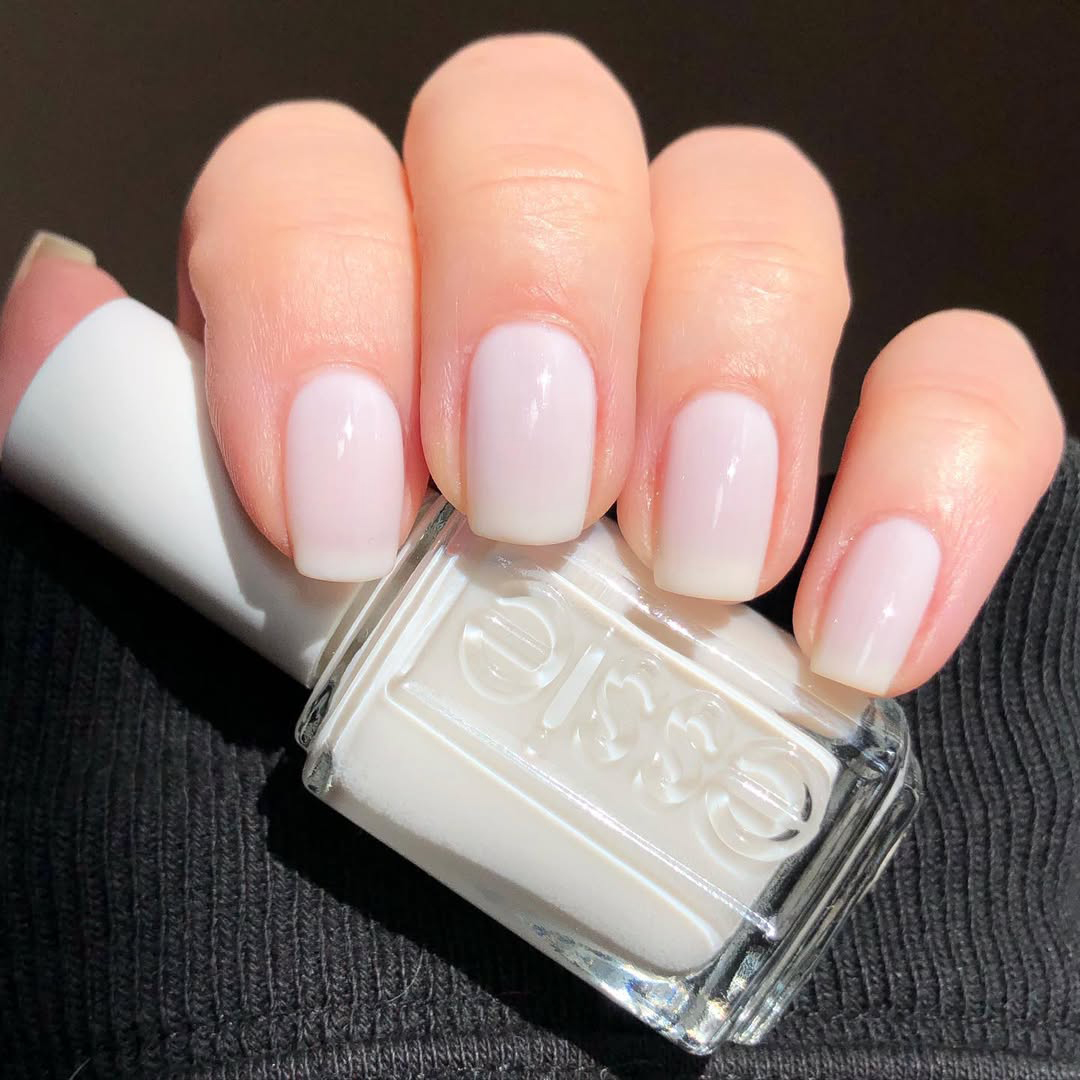 美国Essie指甲油337酸奶白乳白色waltz高贵王妃白免烤持久春夏新