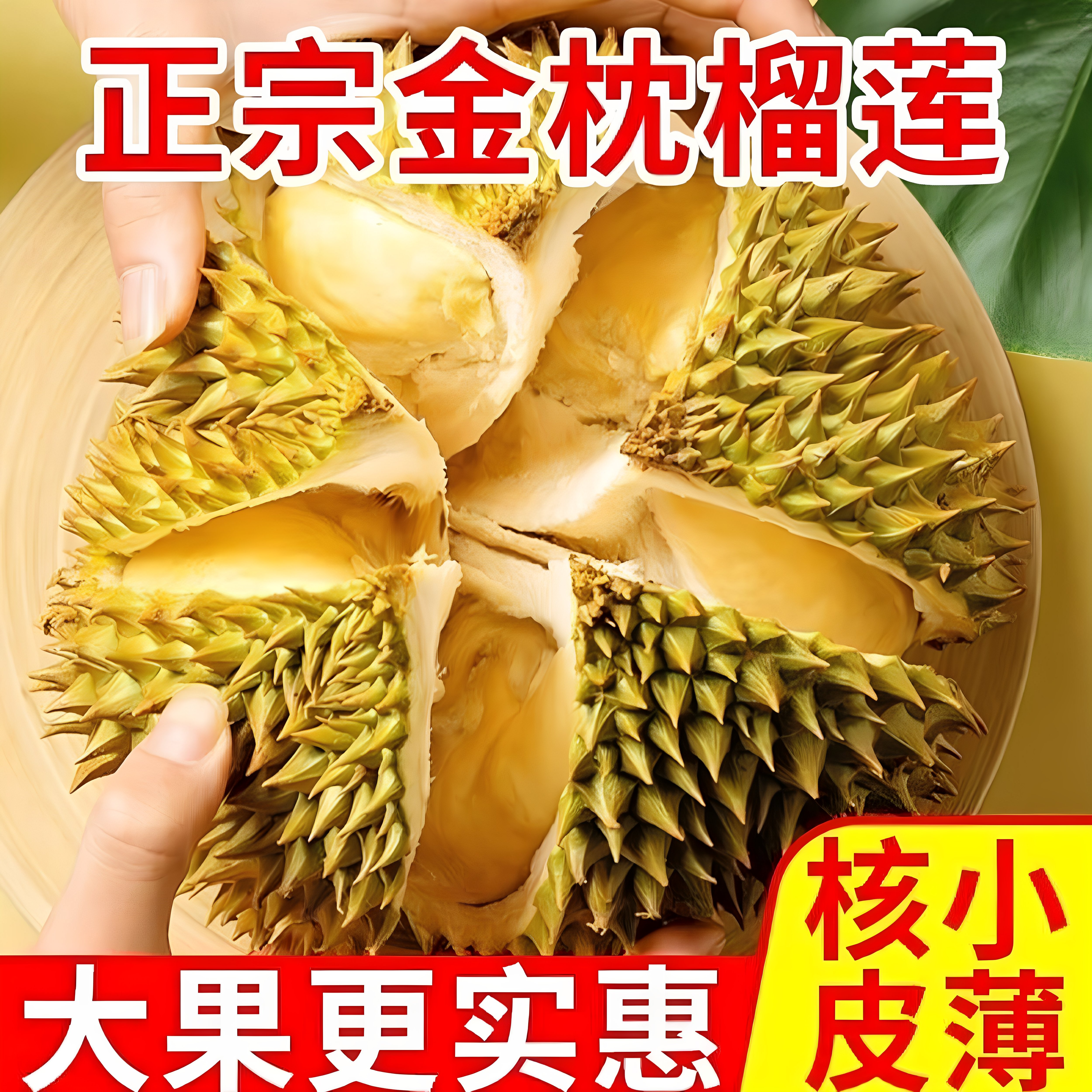 降价活动泰国金枕榴莲新鲜水果带壳鲜果当季进口