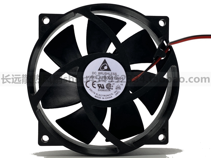台达AFB09512HH 12V 0.38A 9025 9CM PWN温控圆形滚珠CPU机箱风扇