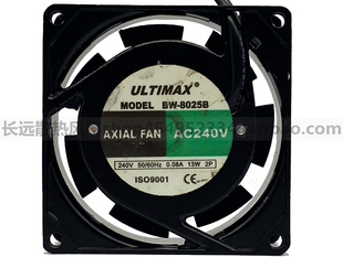 原装正品ULTIMAX 机柜散热风扇 bw-8025b 220-240V 8025 0.08 13W