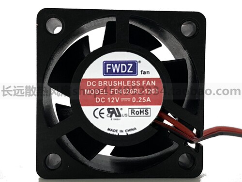 原装FWDZ FD4020RL-1201 12V 0.25A 4CM 4020 3线 大风量散热风扇