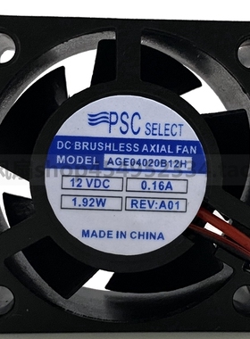 原装台湾PSC AGE04020B12H 4020 12V 0.16A 4cm 交换机 散热风扇