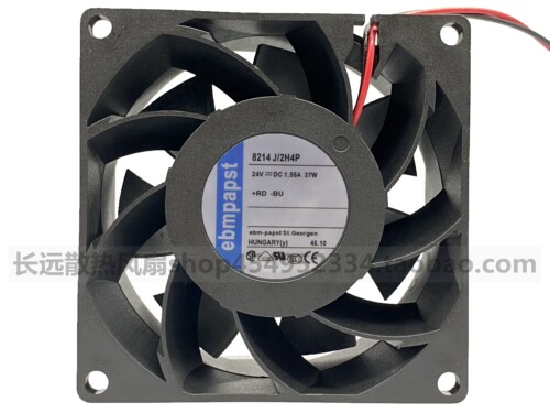 德国 EBM PAPST 8CM 8038 24V 1.55A 37W 8214 J/2H4P 散热风扇