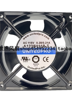 UNITEDPRO A1238H11B-T 115V 0.28/0.21A 12038 机框风机散热风扇