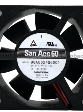 原装三洋风扇SANACE60 9GA0624G6001 24V 0.12A 6020 6CM轴流风机