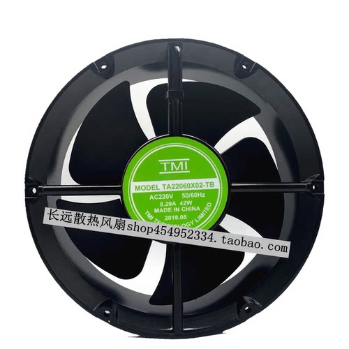 TMI TA22060X02-TB AC220V 0.29A 42W 机柜电焊锡KTV散热风扇风机