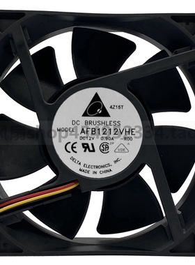 原装台达 AFB1212VHE 12038 12V 0.90A 12厘米 大风量双滚珠风扇