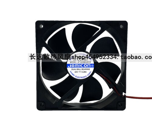 Jamicon凯美JF1225B2UR-R 12025 12cm DC24v 0.28A口罩机散热风扇