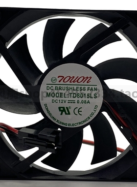 原装TOYON TD8015LS 12V 0.08A 8015 80*80*15MM 两线散热风扇