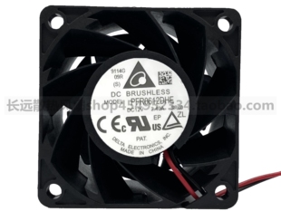 12V2.40A 主板PWM温控 6038 6厘米 调速暴力风扇 PFR0612DHE 台达